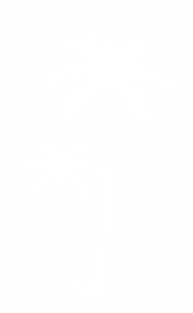 palm tree white landscape design